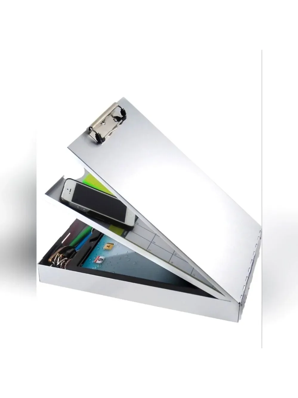 Saunders Metal Clipboard with Storage - Letter Size Heavy Duty Contractor Grade